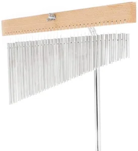 Hanging Bar Chimes 36 Brass Chimes on Wooden Frame with Stand - Image 13