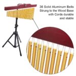 Hanging Bar Chimes 36 Brass Chimes on Wooden Frame with Stand - Image 15