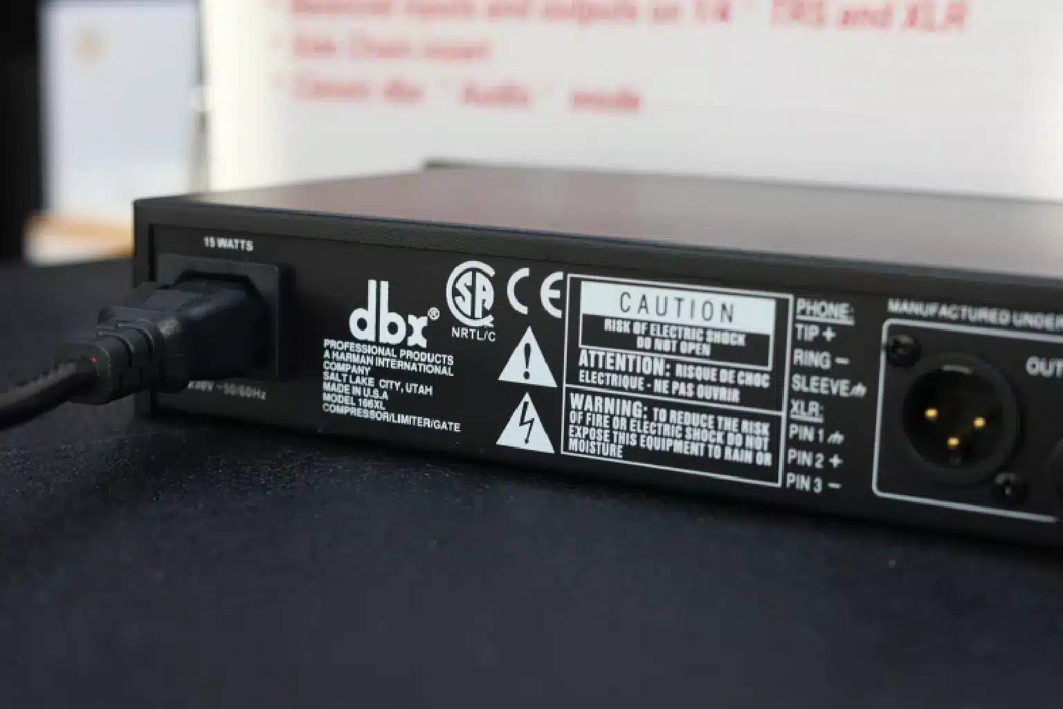 Dbx 166XL Compressors 9 Behringer dbx 166XL music shop