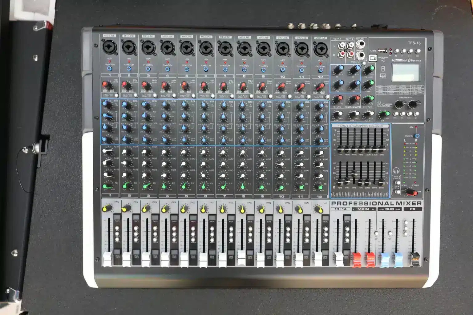 PEV Pro TFS 16 12-Channel Mixer 8 PevPro 12-Channel Professional Mixer