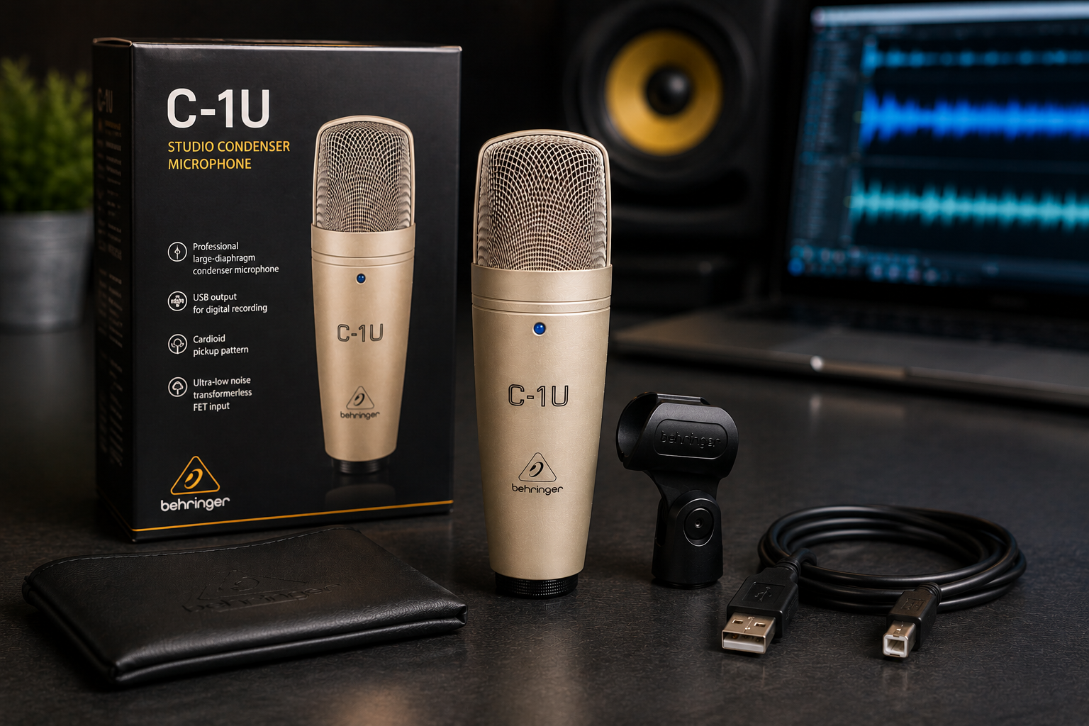 Behringer C-1U USB Microphone Guide for Podcasting and Voice Recording 11 Behringer C-1U Studio Microphone
