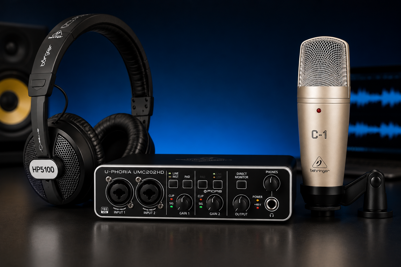Behringer UPHORIA Studio Pro Kenya: Complete Recording Bundle for Creators 10 Behringer UPHORIA Studio Pro audio interface