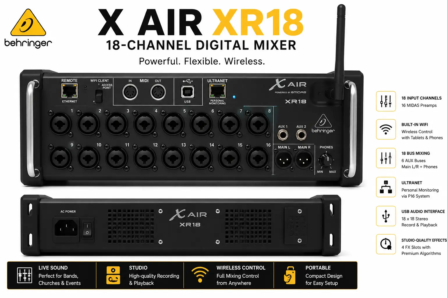 Amazing Ways the Behringer X Air X18 Digital Mixer Improves Sound 10 Behringer X Air X18 Digital Mixer