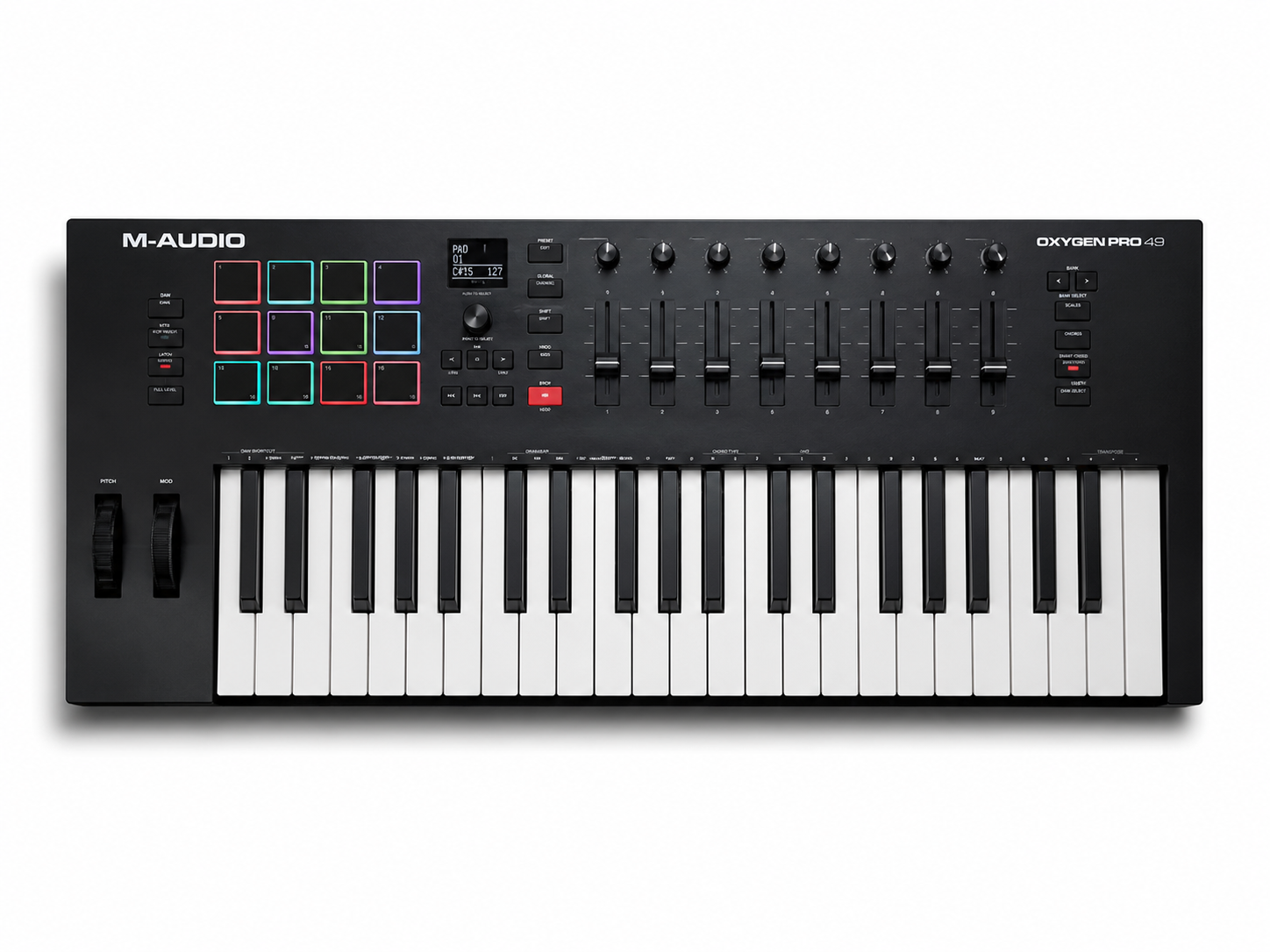 M-Audio Oxygen Pro 49 MIDI Controller – Advanced Production Control for Modern Musicians 17 M-Audio Oxygen Pro 49 USB MIDI Controller