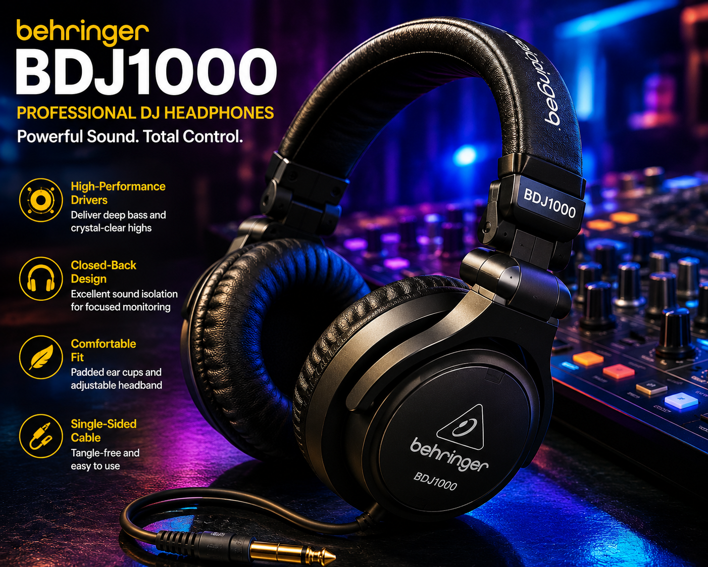 Get Best Quality Behringer BDJ1000 Headphones 7 Behringer BDJ1000 Headphones