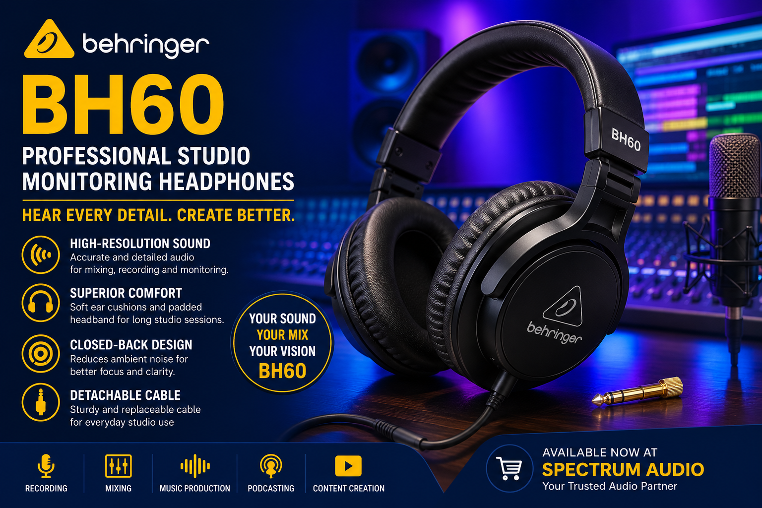 Behringer BH60 headphones