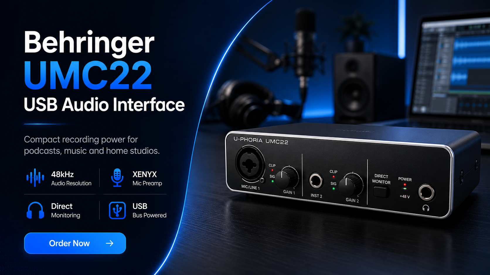 Why the Behringer UMC22 Is a Smart Audio Interface for Beginners and Creators in Kenya 8 Behringer UMC22 for Guitar Recording