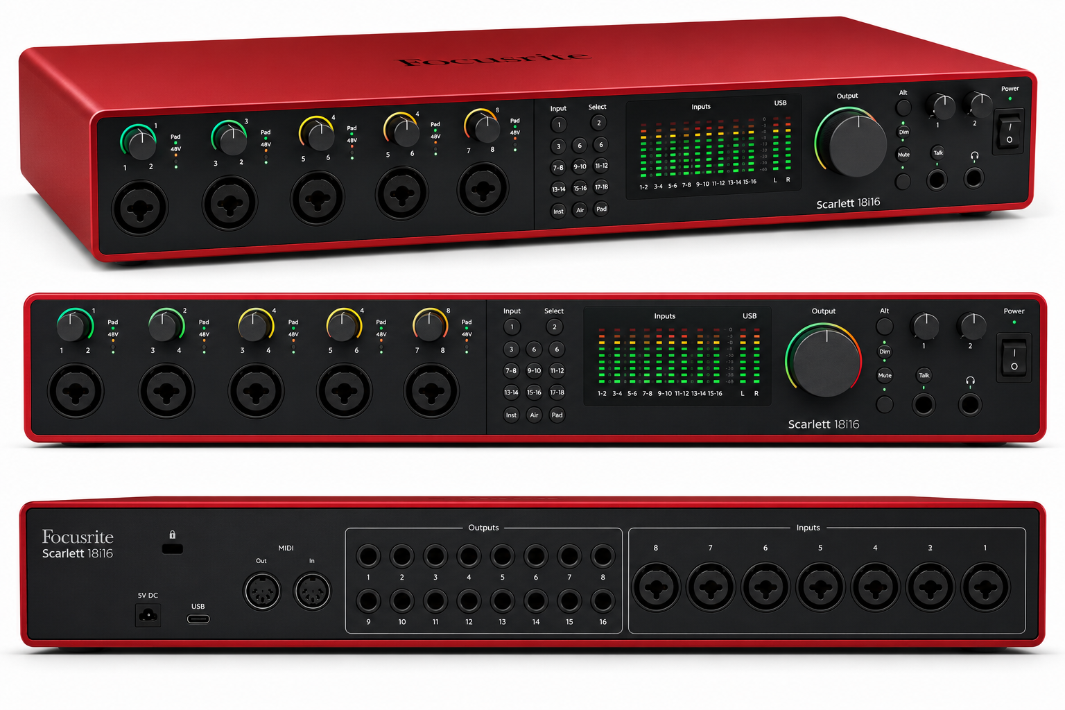 Scarlett 18i16 studio interface