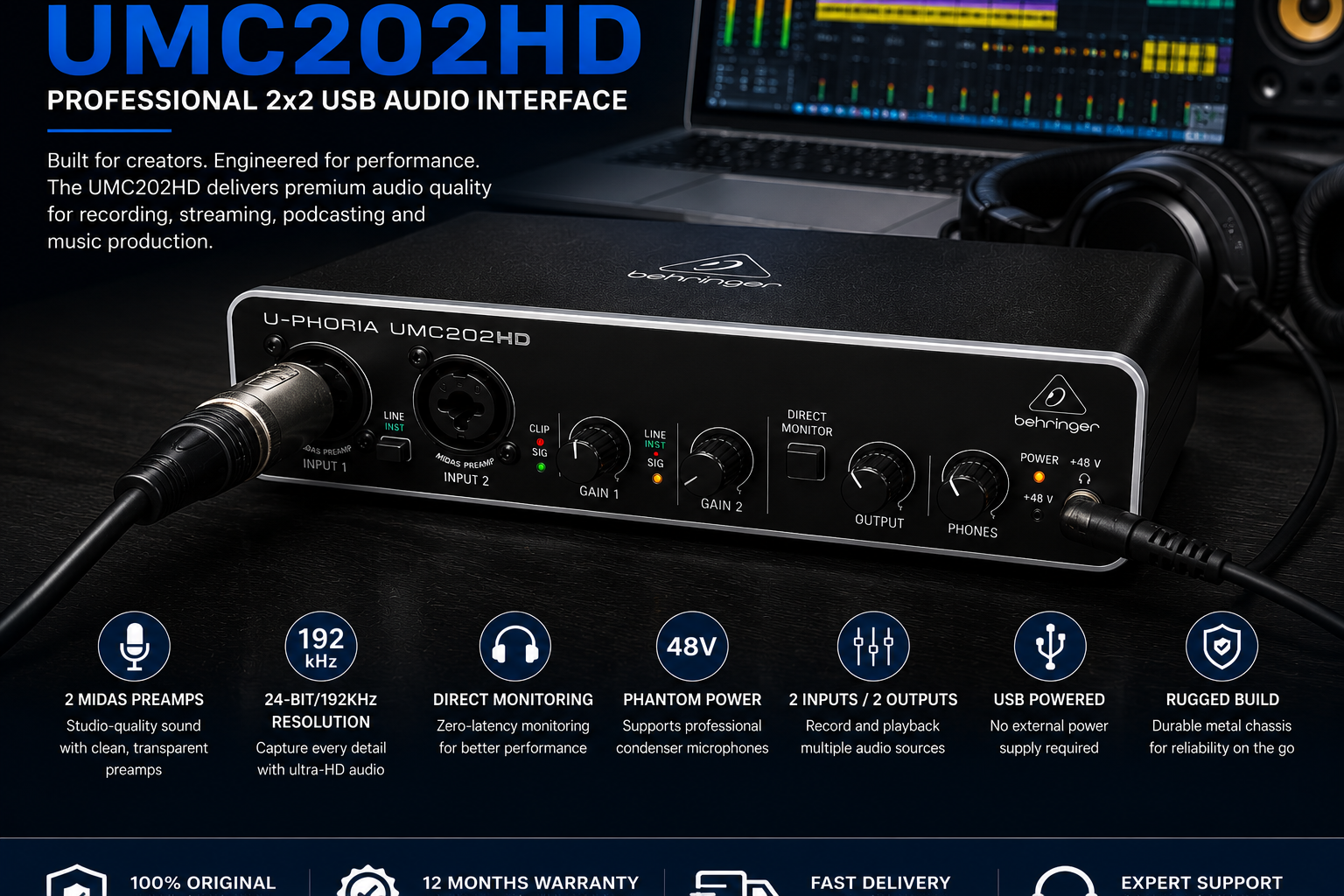 Why the Behringer UMC202HD Is a Smart Upgrade for Home Studios and Content Creators in Kenya 9 Original Behringer UMC202HD Kenya