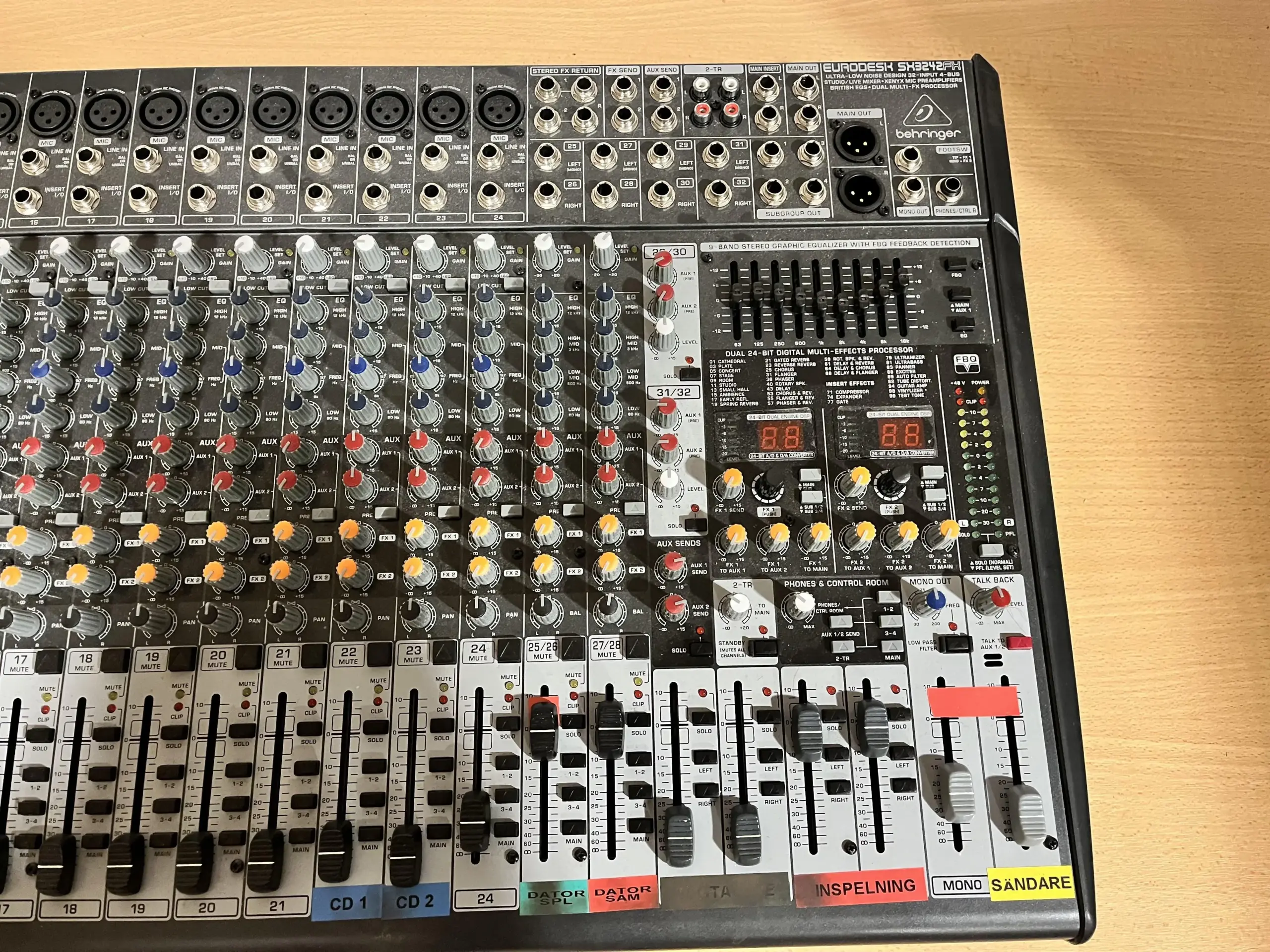 Behringer 32 channel analog mixing console