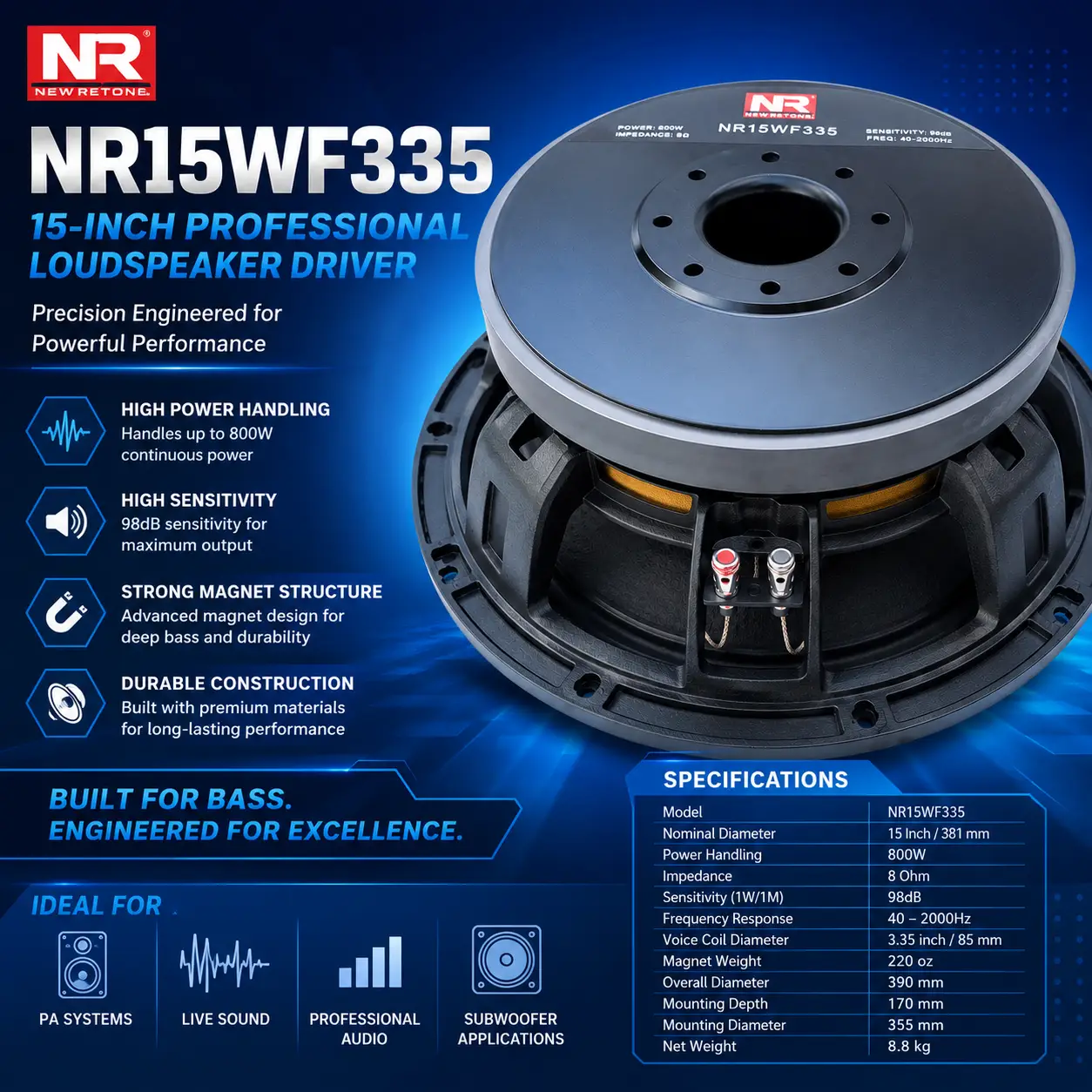 NR 12WF335 Naked Speaker