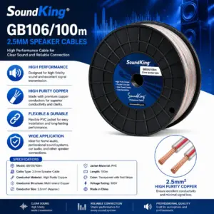 SoundKing GB106100m 2.5mm Speaker Cables