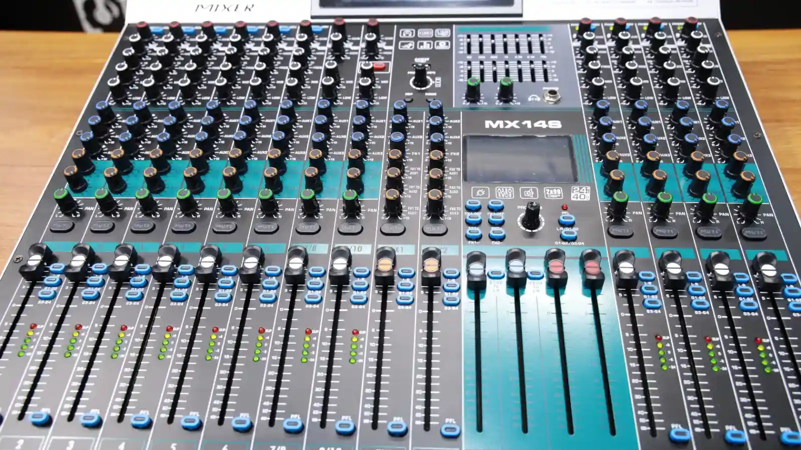 Thunder Sound MX14S Professional Mixer – 14 Channel Mixer for Churches, DJs, Studios and Live Events 13 Thunder Sound MX14S audio mixer