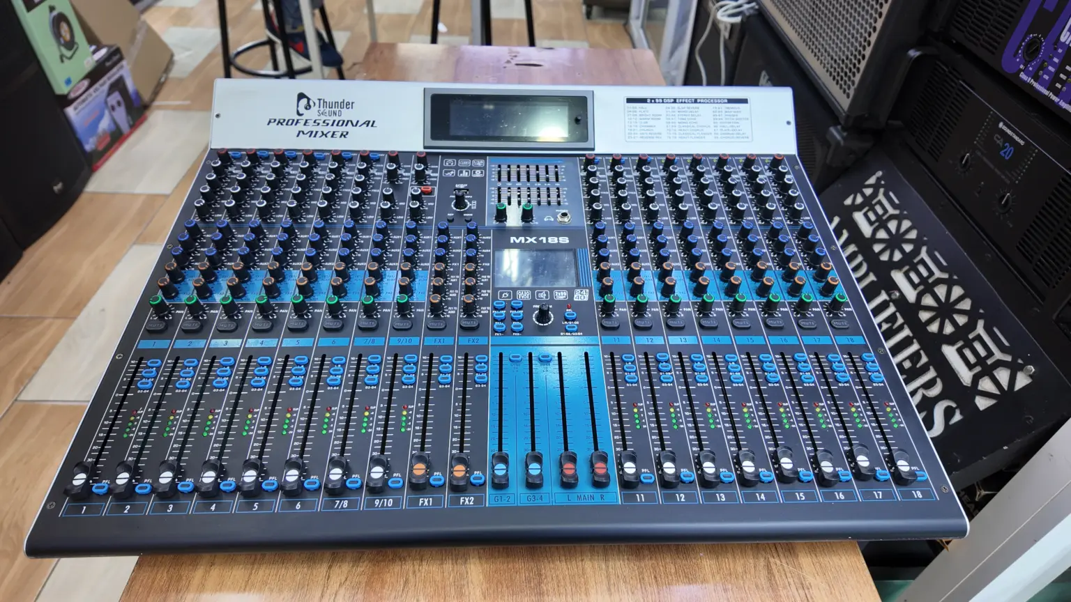 Thunder Sound MX18S Professional 18-Channel Audio Mixer – Dual DSP Effects Mixer for Churches, Studios and Events 14 Thunder Sound MX18S dual DSP mixer