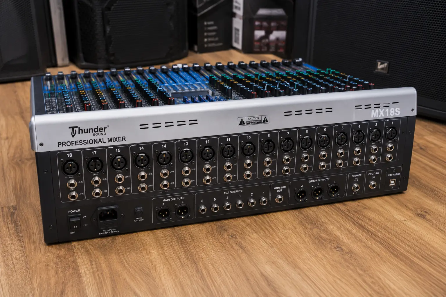 Thunder Sound MX18S Professional 18-Channel Audio Mixer – Dual DSP Effects Mixer for Churches, Studios and Events 12 Thunder Sound MX18S mixer