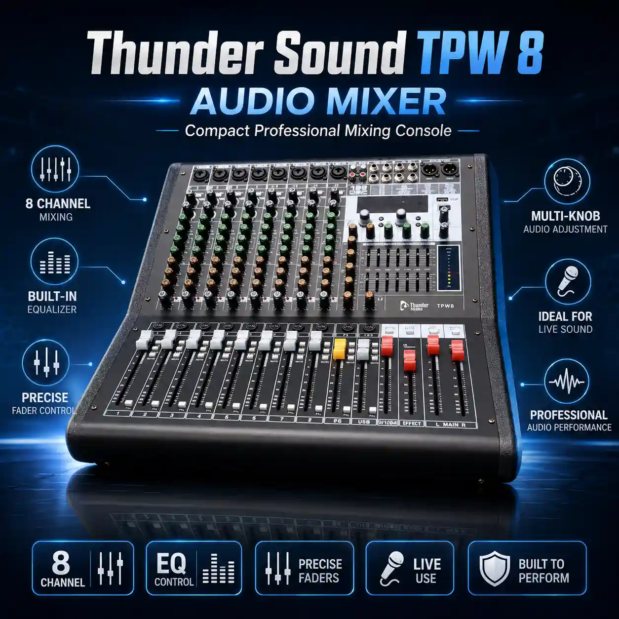 Thunder Sound TPW 8 Audio Mixer