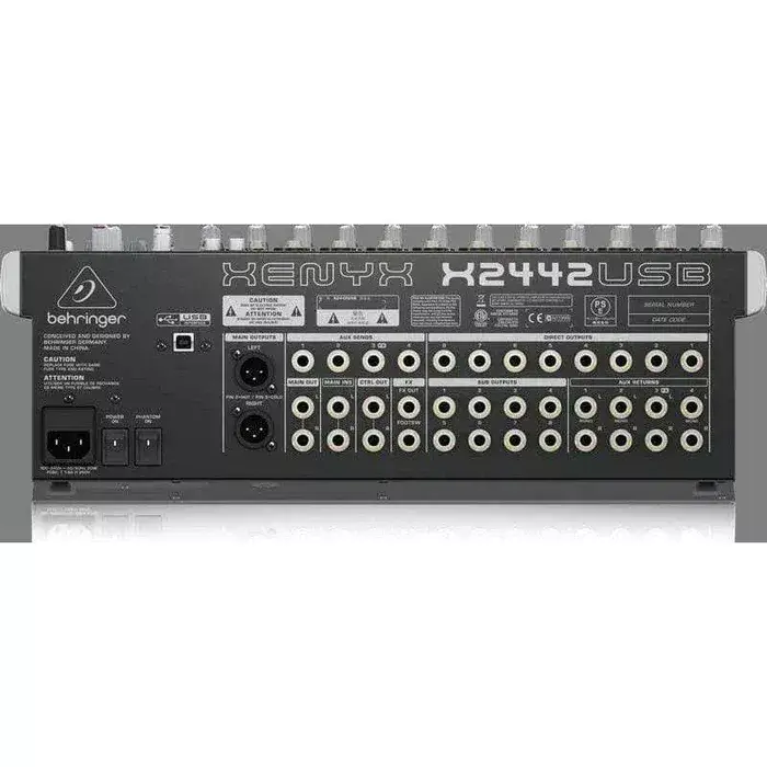 Behringer X2442USB Mixer for Churches, Studios and Live Sound 11 X2442USB analog mixer