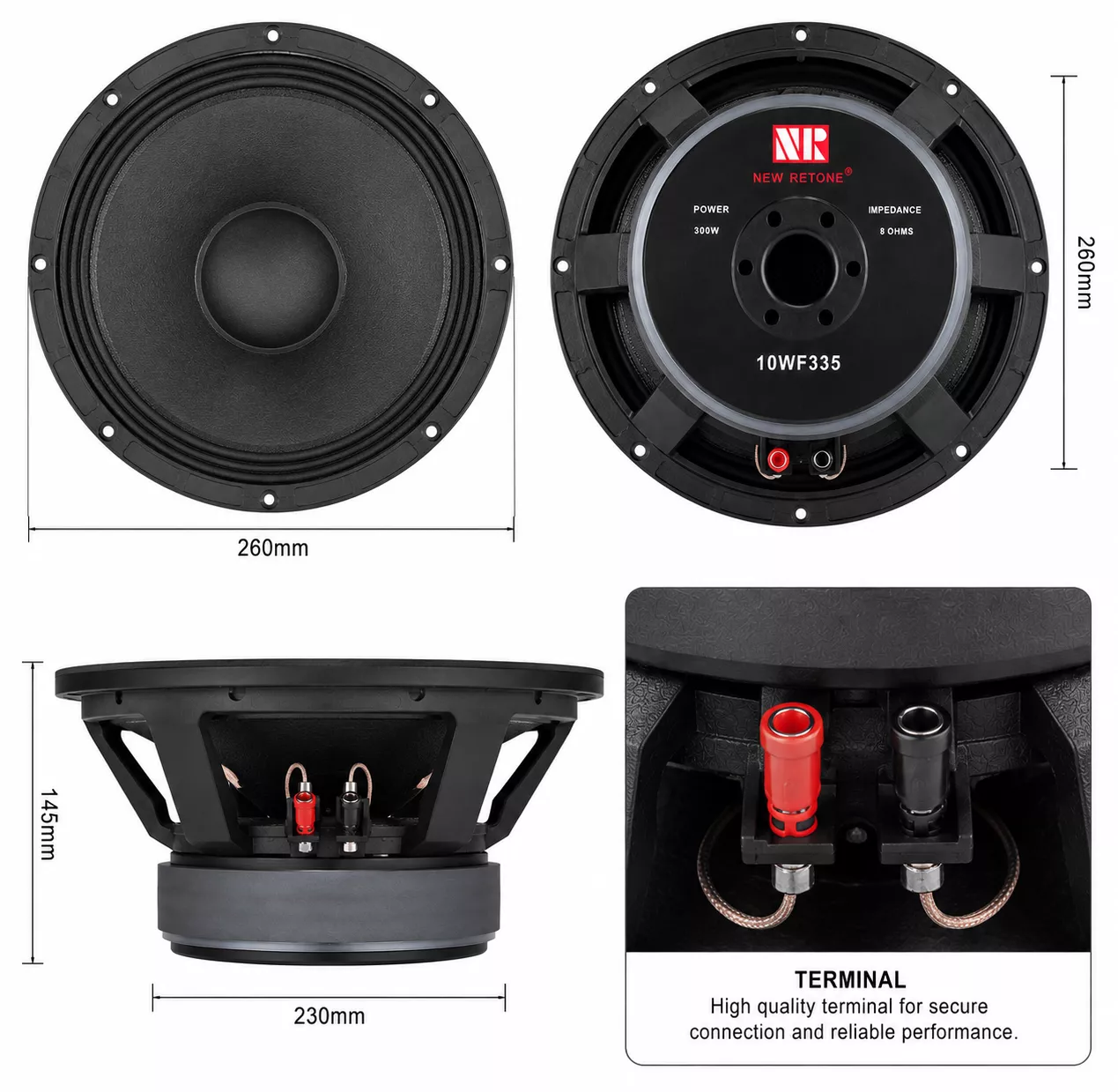 How the NR 10WF335 Improves Compact Professional Speaker Systems 15 Original NR 10WF335 naked speaker